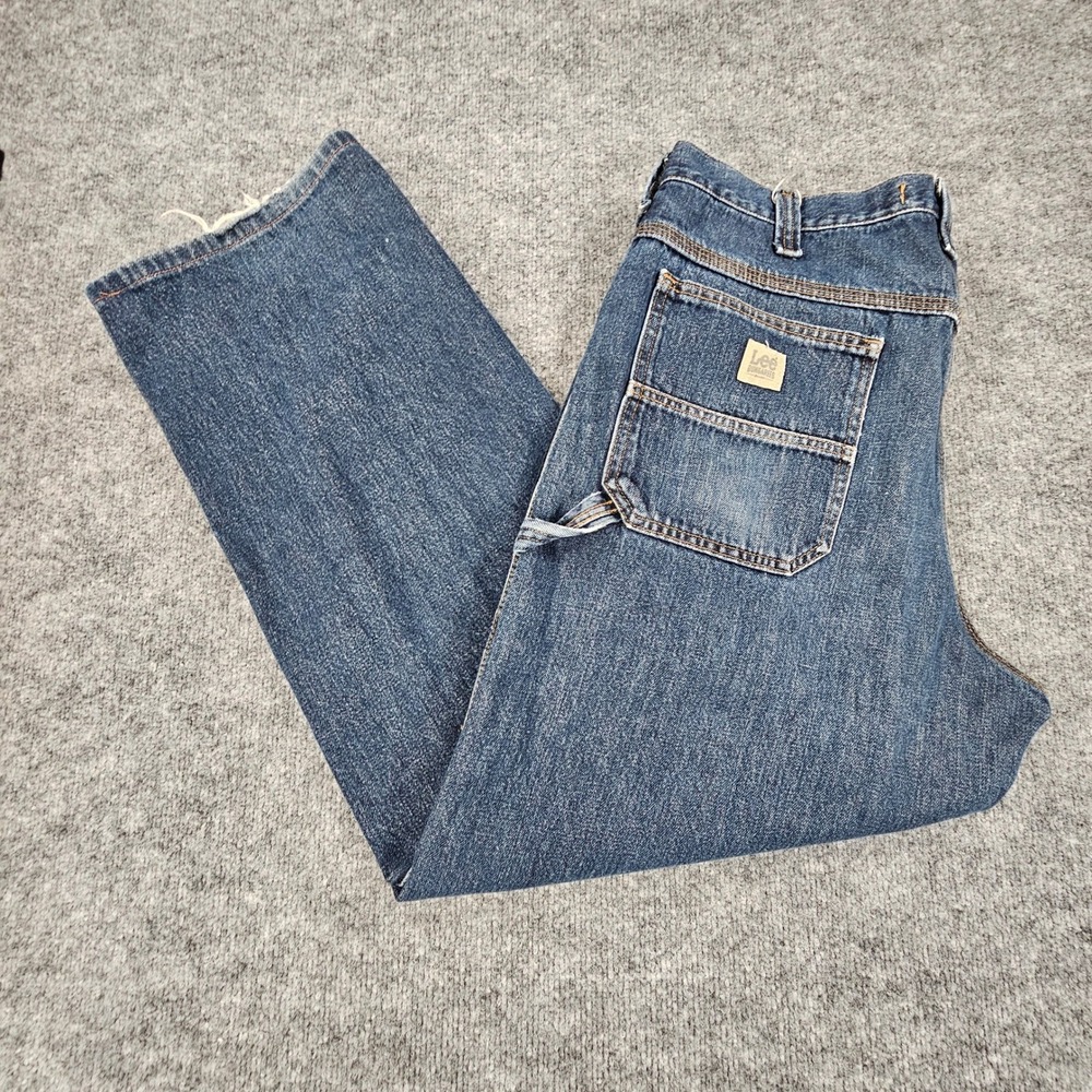 Lee Dungarees Men's Carpenter Jeans Size 38x32 Outdoor Workwear Denim Jeans